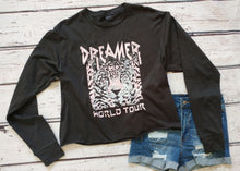 Load image into Gallery viewer, Dreamer world tour cut off long sleeve tee (Black)
