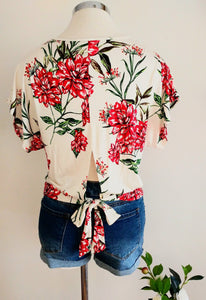 Lexi Tie back top (Ivory)