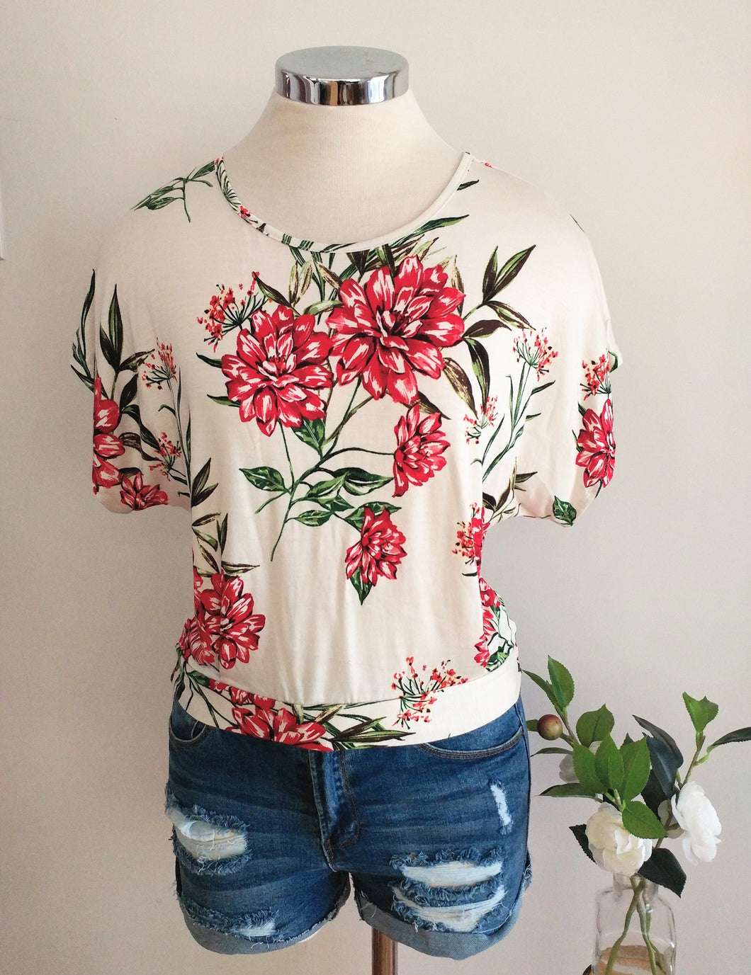 Lexi Tie back top (Ivory)