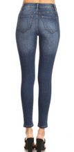 Load image into Gallery viewer, Ariana mid rise destroyed skinny (Dark stone wash)
