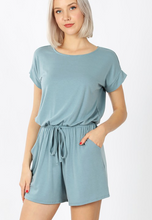 Load image into Gallery viewer, You can count on me romper (Slate blue)
